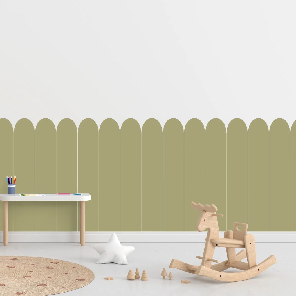 60x100cm Oblúk - Khaki farba - textilná nálepka na stenu Farba: Bledá, Veľkosť: 100 cm