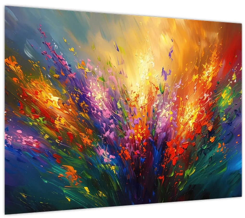 Obraz - Abstrakcia kvetov (70x50 cm)