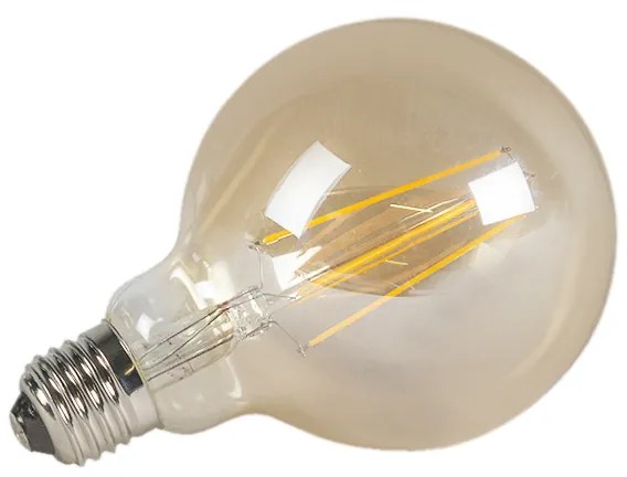 Sada 3 stmievateľných LED žiaroviek E27 G95 zlatá 5W 450lm 2200K