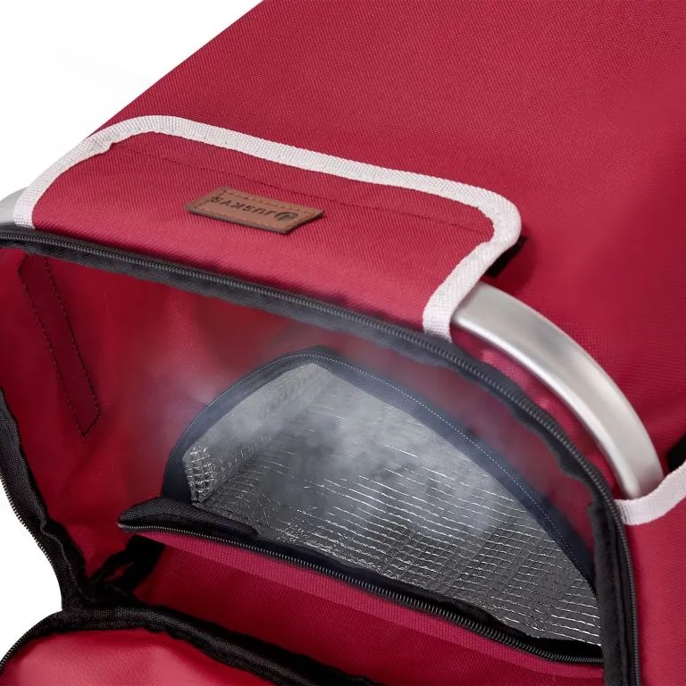 Nákupný vozík 3 v 1 – objem 56 l, červený