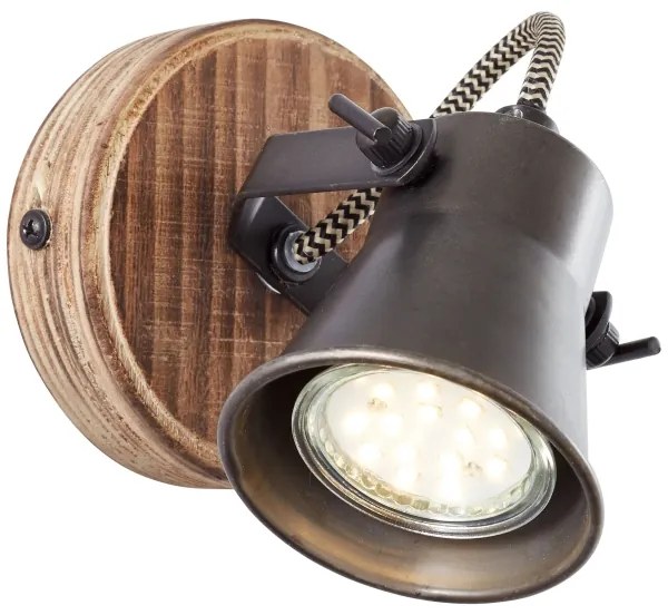 Brilliant - Nástenné bodové svietidlo SEED 1xGU10/5W/230V čierna/hnedá