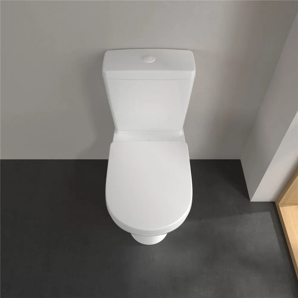 VILLEROY &amp; BOCH O.novo WC misa kombi s hlbokým splachovaním, zadný odpad, 360 x 670 mm, biela alpská, 56611001