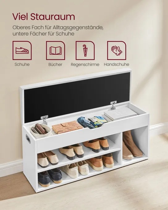 Botník so sedením a úložným priestorom LHS130W14