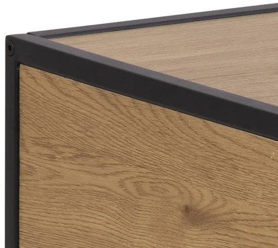 Nočný stolík SARON dub/čierna