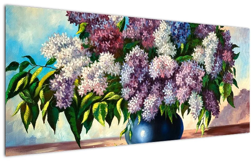 Obraz - Kytica orgovánu (120x50 cm)