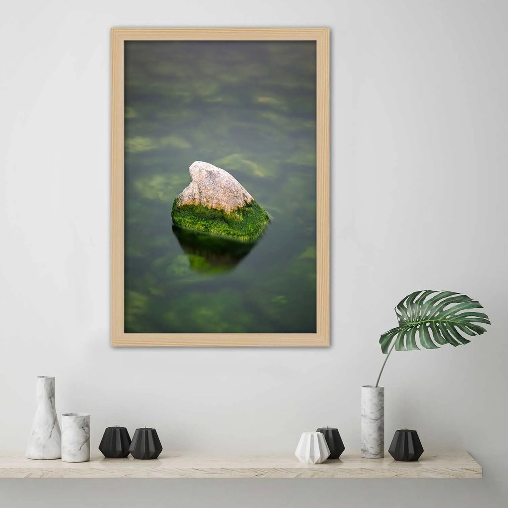 Gario Plagát Kameň vo vode Farba rámu: Bez rámu, Rozmery: 20 x 30 cm