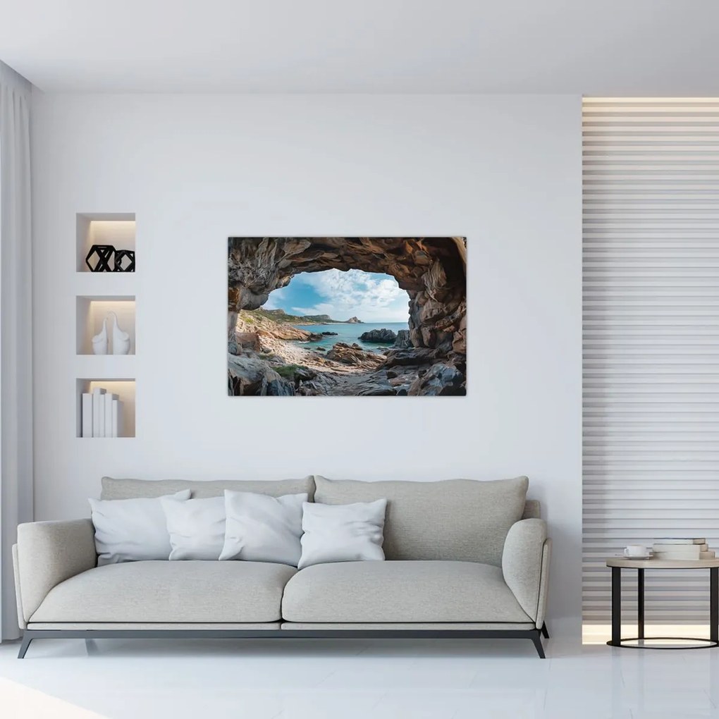 Obraz - Jaskyňa pri mori (90x60 cm)