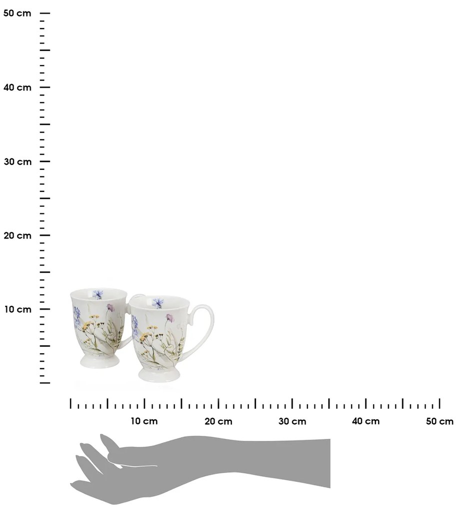 Porcelánový hrnček na nohe Royal Melody 340 ml sada 2ks