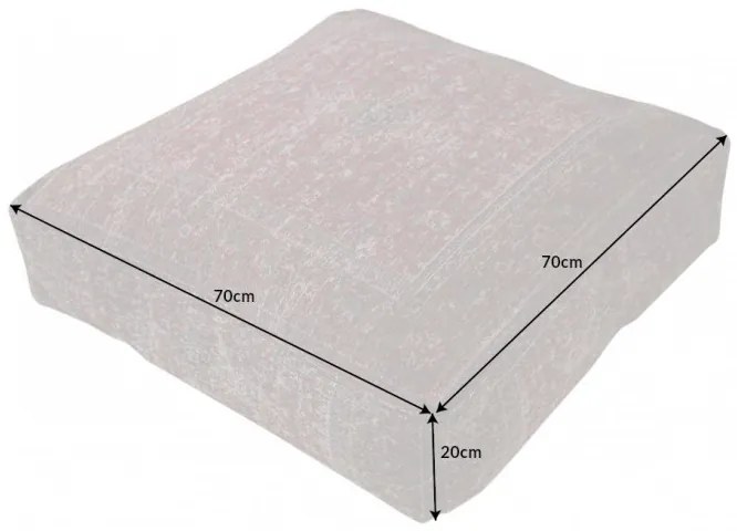 Vankúš na podlahu Old Marrakech 70cm červený