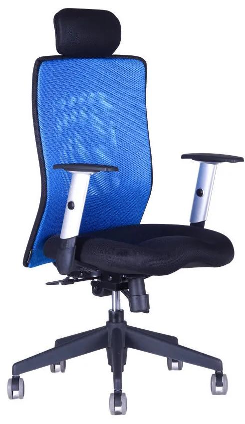 Kancelárska stolička na kolieskach Office Pro CALYPSO XL SP4 – s podrúčkami a podhlavníkom Modrá 14A11