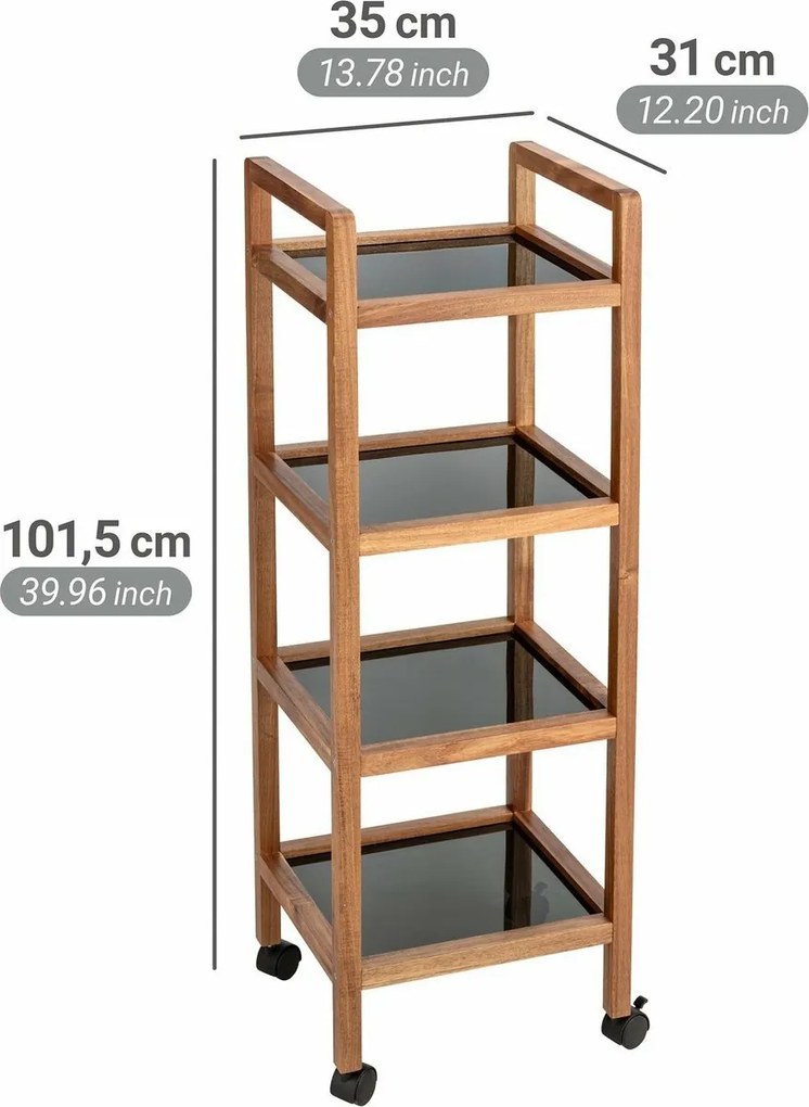 Wenko FONDI Mobilný regál – 4 police, L