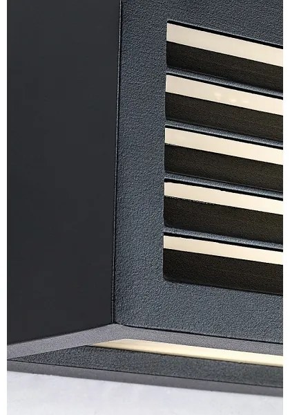 Rabalux 77100 - LED Vonkajšie nástenné svietidlo LUBLIN LED/10W/230V IP54 čierna