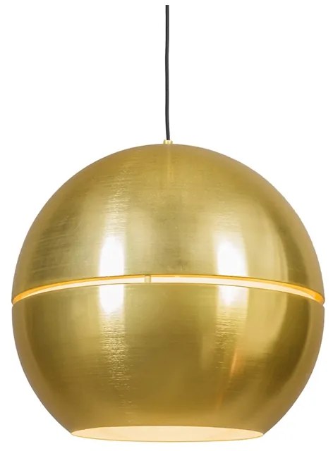 Závesná lampa v štýle art deco zlatá 50 cm - plátok