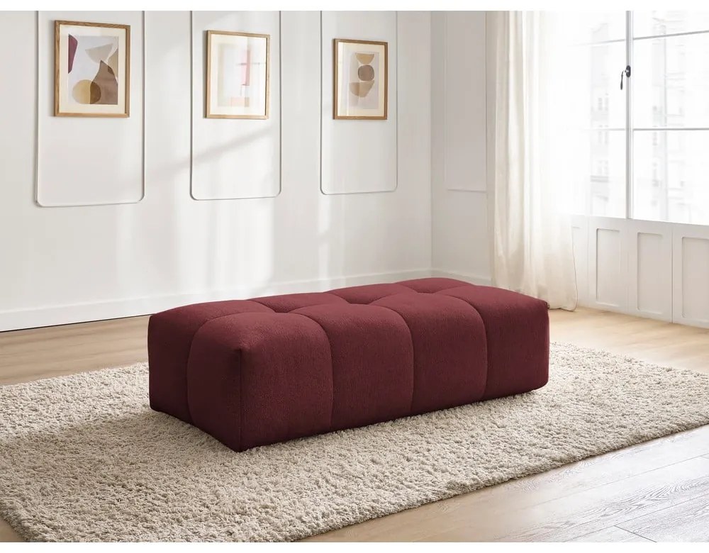 Vínovočervená ženilková podnožka Everest – Bobochic Paris