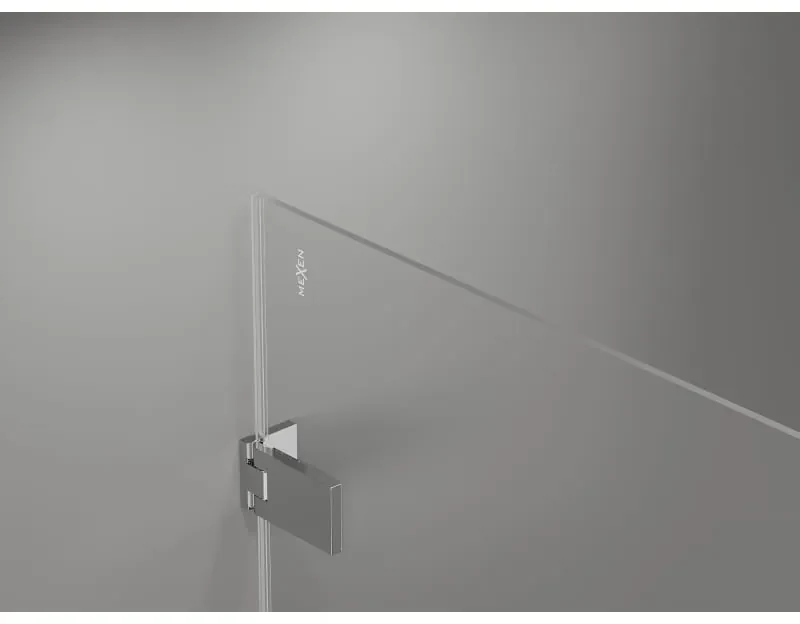 Mexen Lunar-F Duo, skladací sprchový kút 100 x 75 cm, 8mm číre sklo, chrómový profil, 836-100L-075P-01-00