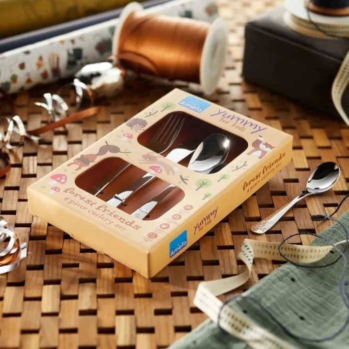 Amefa 4-dielna súprava detských príborov Forest Friends