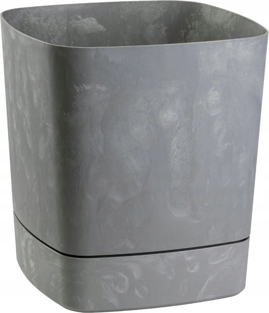 Plastový květináč s podmiskou Cubi 25x25 cm - výber z 5 prevedení