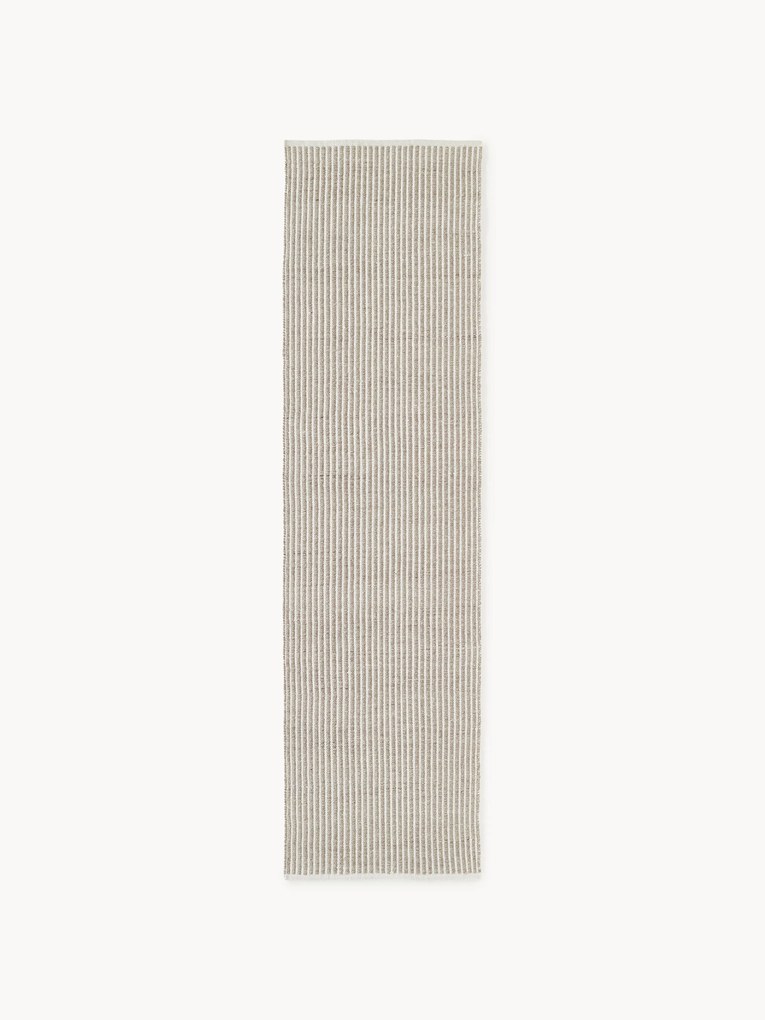 Ručne tkaný pruhovaný behúň do interiéru/exteriéru Turner