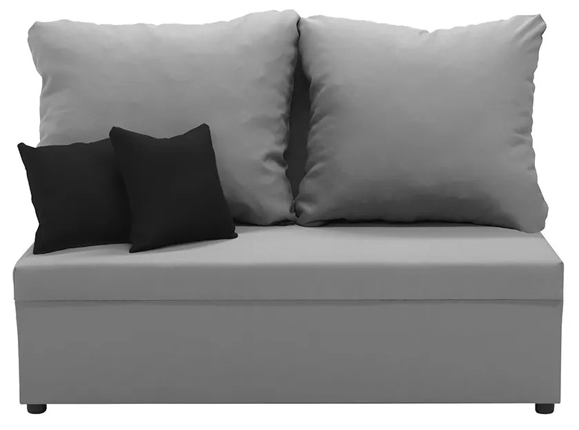 Dvojmiestna pohovka s funkciou spania TOMI 2 Světle šedá/černá