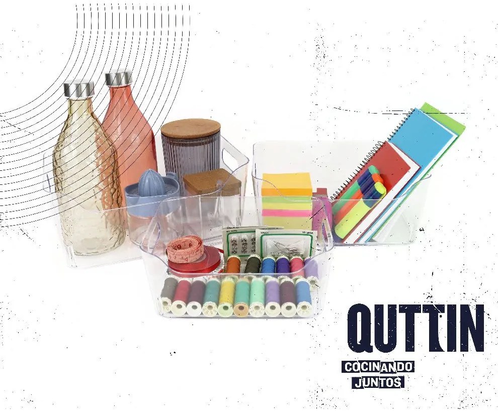 Organizér transparentný, so zníženou prednou hranou QUTTIN - 32 x 21 x 12,5 cm (7 l)