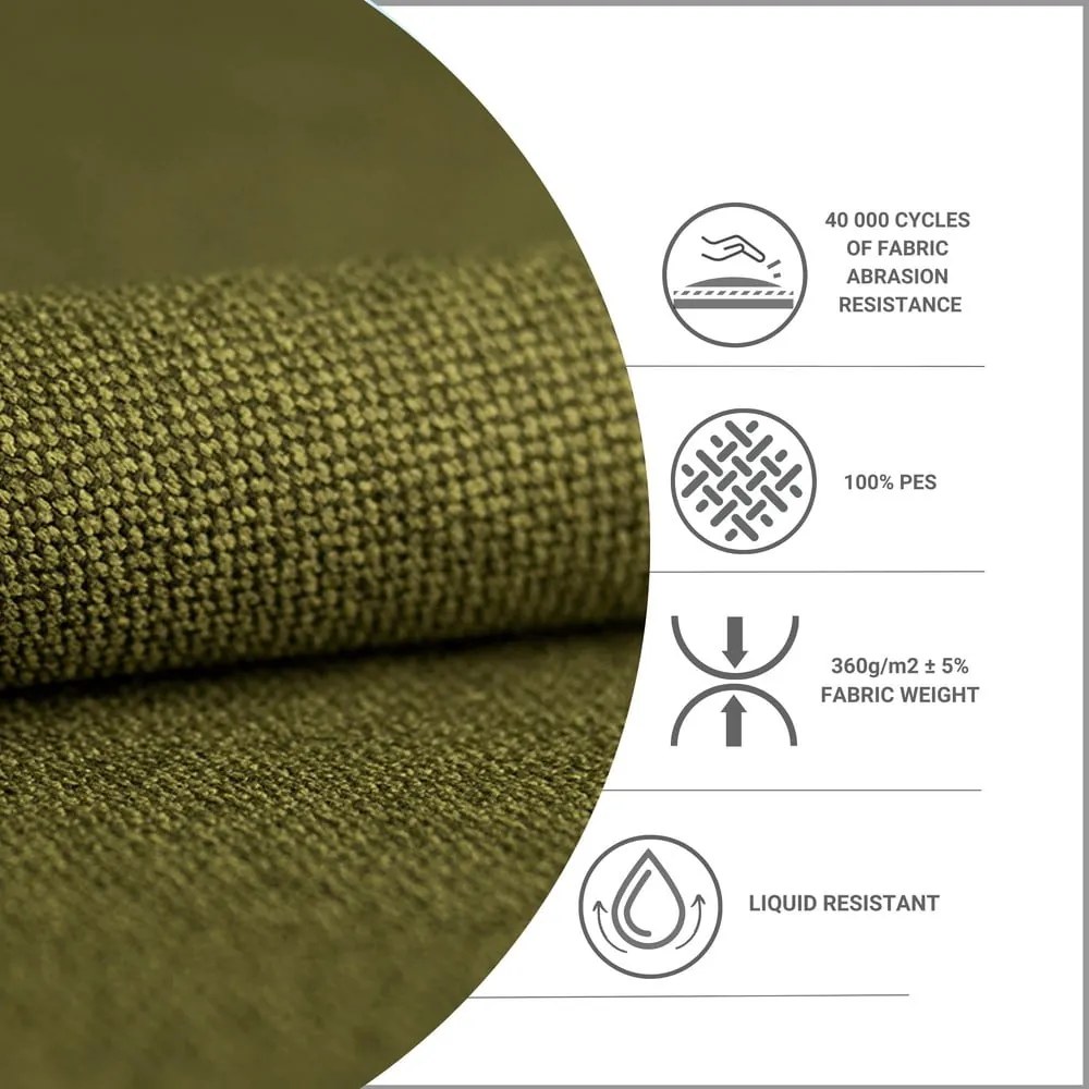 Zelená čalúnená dvojlôžková posteľ s úložným priestorom s roštom 180x200 cm Noto – Maison de Rêve