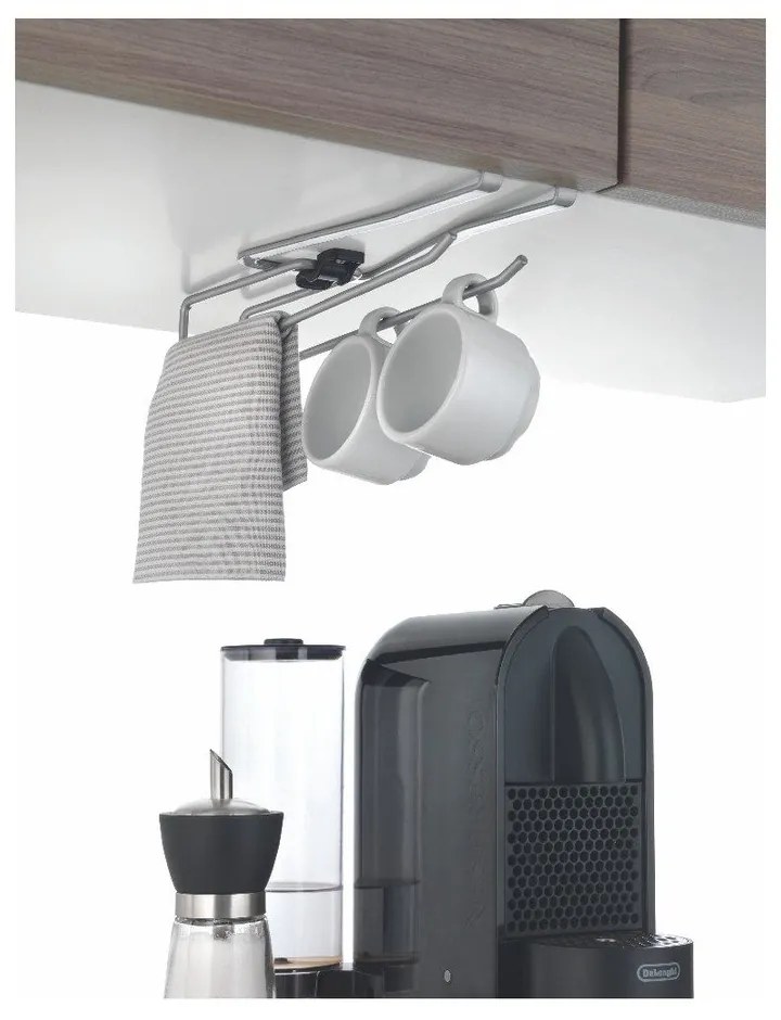 Závesný držiak na hrnčeky, poháriky či kuchynské utierky Metaltex, dĺžka 8 cm