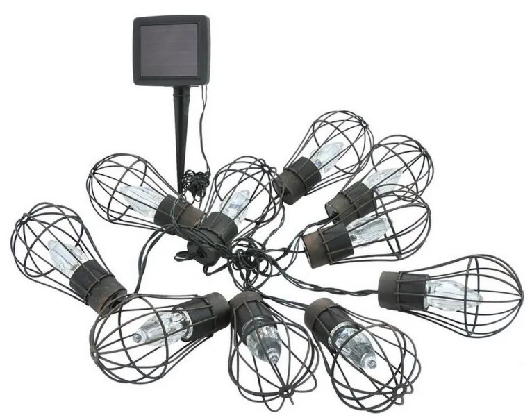 LED Solárna vonkajšia reťaz 10xLED/1,2V 300 mAh 3,8 m IP44