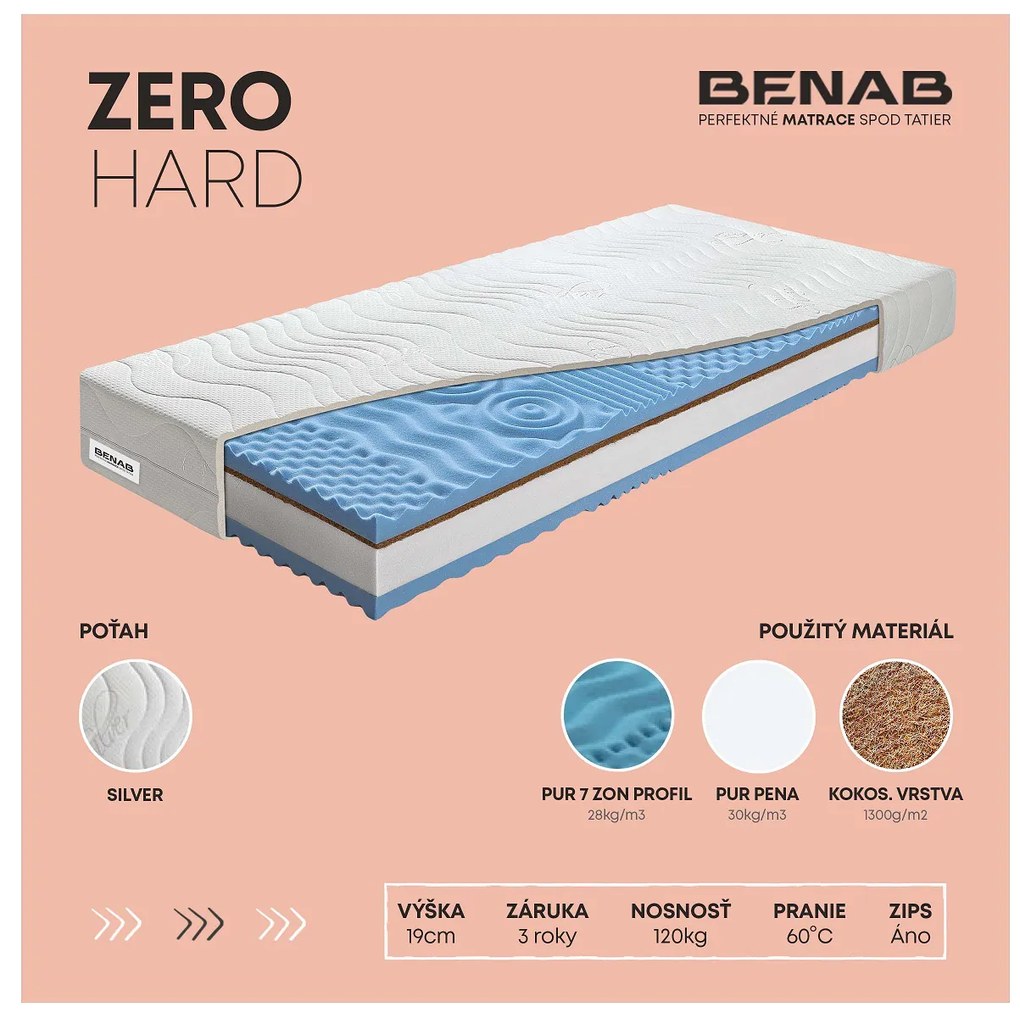 Penový matrac Benab Morfeus Hard 200x160 cm (T3/T5). Akcia -10%. Vlastná spoľahlivá doprava až k Vám domov. 763362