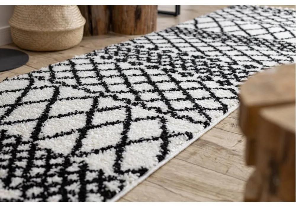 Kusový koberec Shaggy Safi biely atyp 70x200cm
