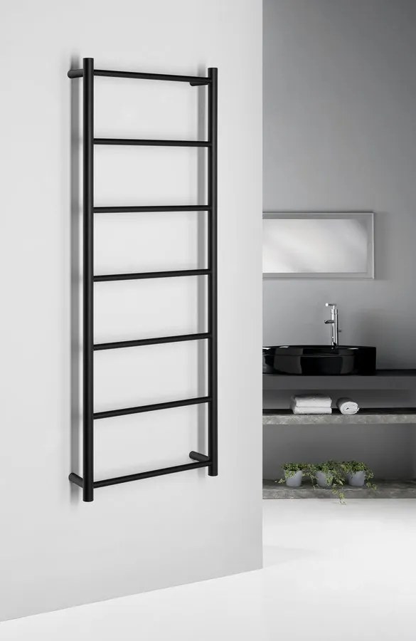 Sapho Sapho, SCHICK nástenný držiak uterákov, okrúhly, čierny matný, SH500B