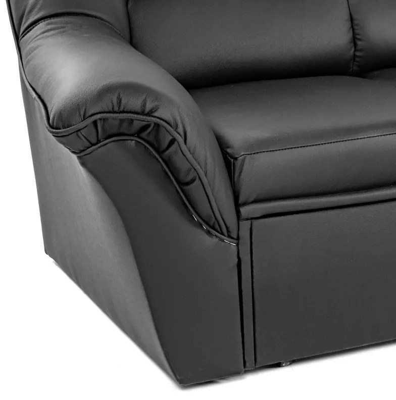 Kožená rohová sedacia súprava DUBAJ LUX XL, tm. modrá (K-58)
