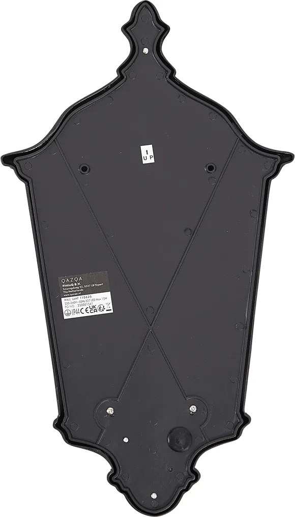 Klasické vonkajšie nástenné svietidlo čierne IP44 - Havana Half