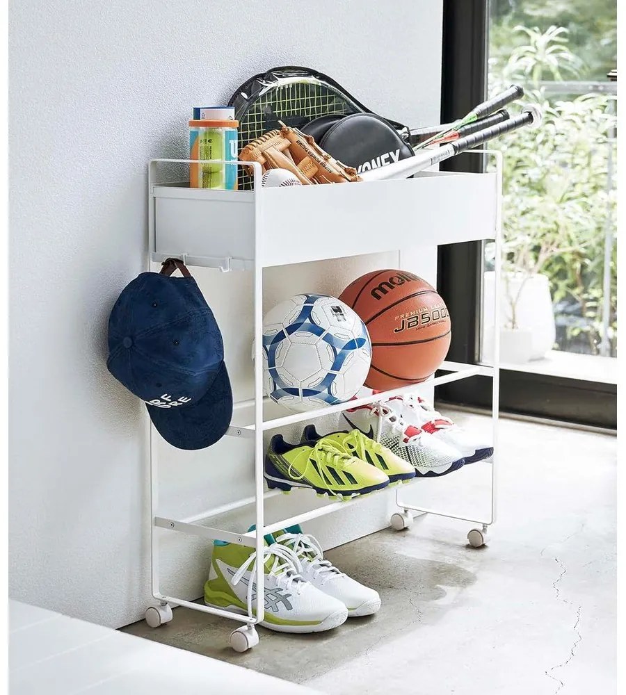 Biely kovový detský stojan na topánky 74,5x74,5x22 cm Tower – YAMAZAKI