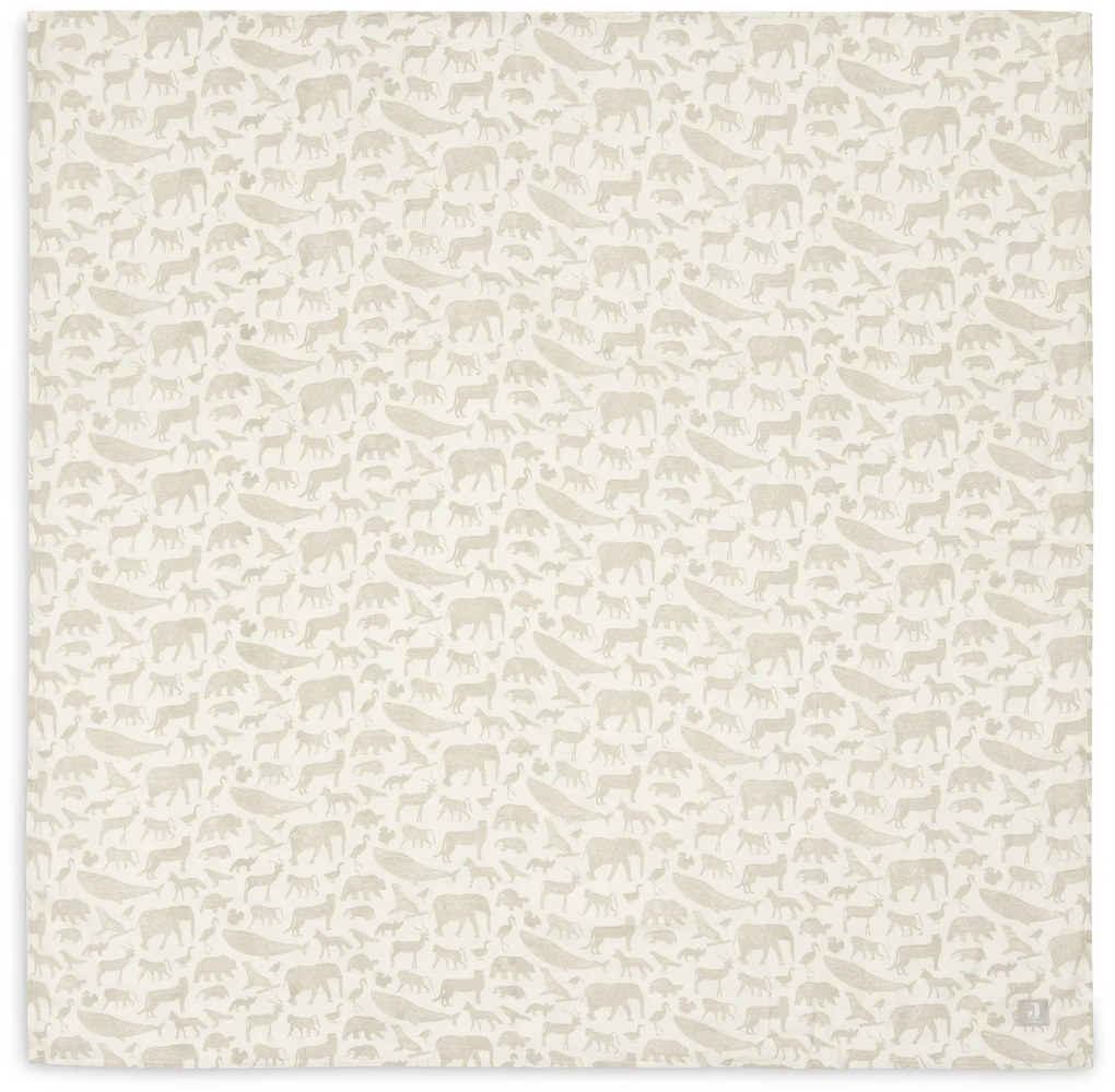 Plienky zavinovacie 2ks 115x115cm Animals Nougat