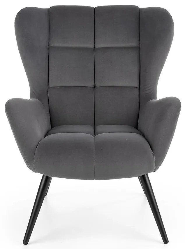 Kreslo Tyrion sivá/čierna