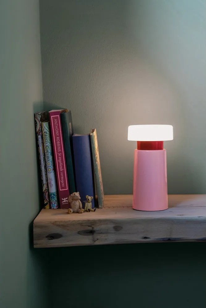 Ružová LED stmievateľná stolová lampa (výška 17,5 cm) Victoria – Remember
