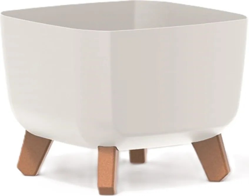 PROSPERPLAST Kvetináč GRACIA SQUARE 39 cm, biely