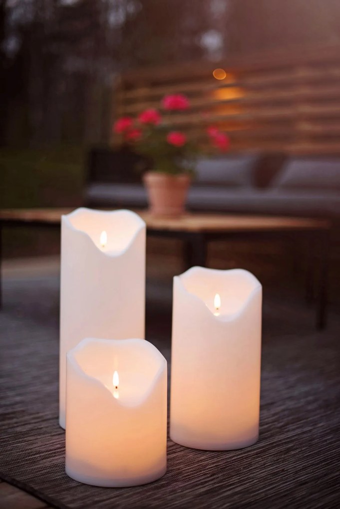 STAR TRADING Vonkajšie osvetlenie LED Pillar Candle Flamme 40 cm