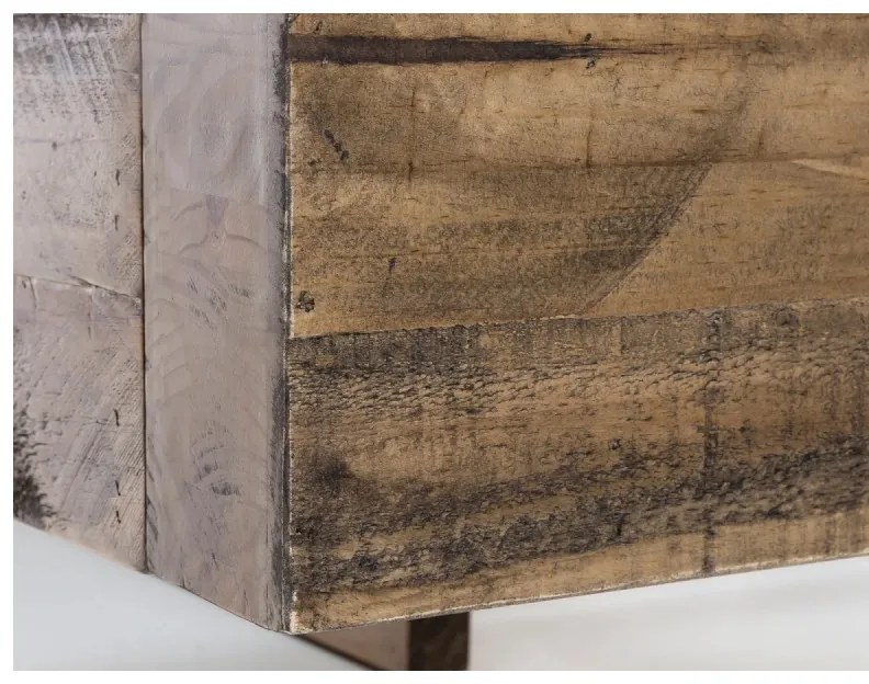 furniture-nabytek.cz - Masívna posteľ Marton z recyklovanej borovice, lakovaná, hnedá – 180x200 cm