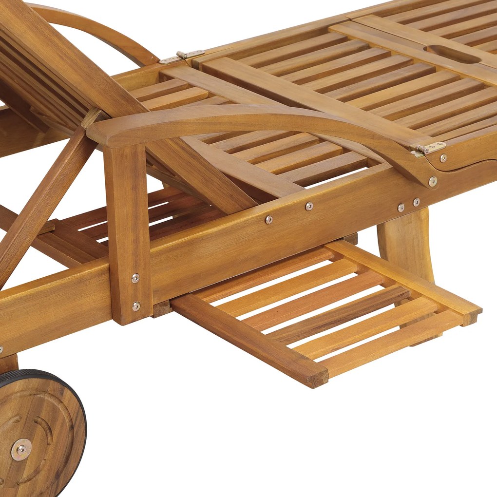 Záhradné lehátko TAMI SUN, 195,5x69x85cm, prírodná hnedá Jurhan