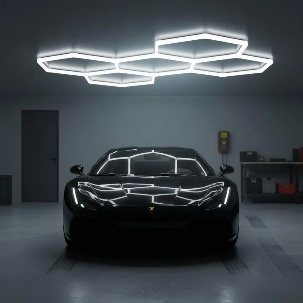 LED stropné svietidlo HEXLINE LED/216W/230V 6500K 208x300 cm biela