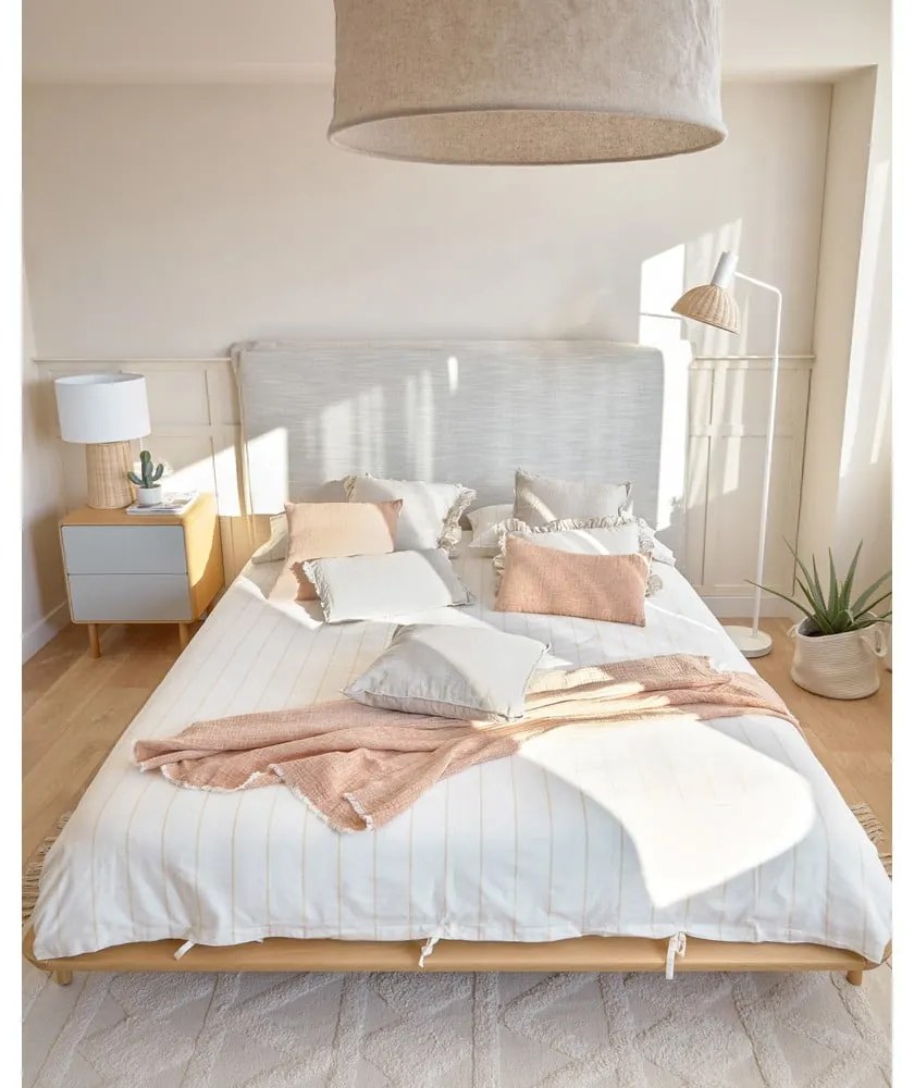 Sivý/v prírodnej farbe nočný stolík Anielle – Kave Home