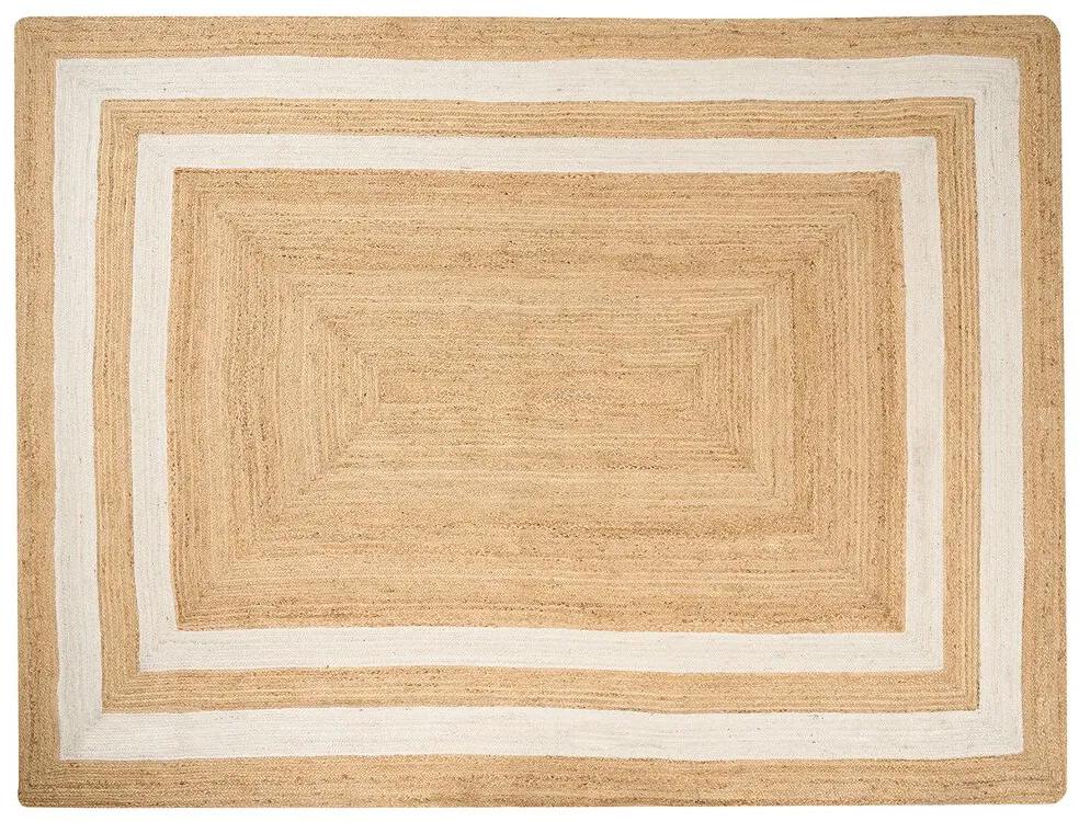 Jutový koberec 300 x 400 cm béžový GEMEREK Beliani