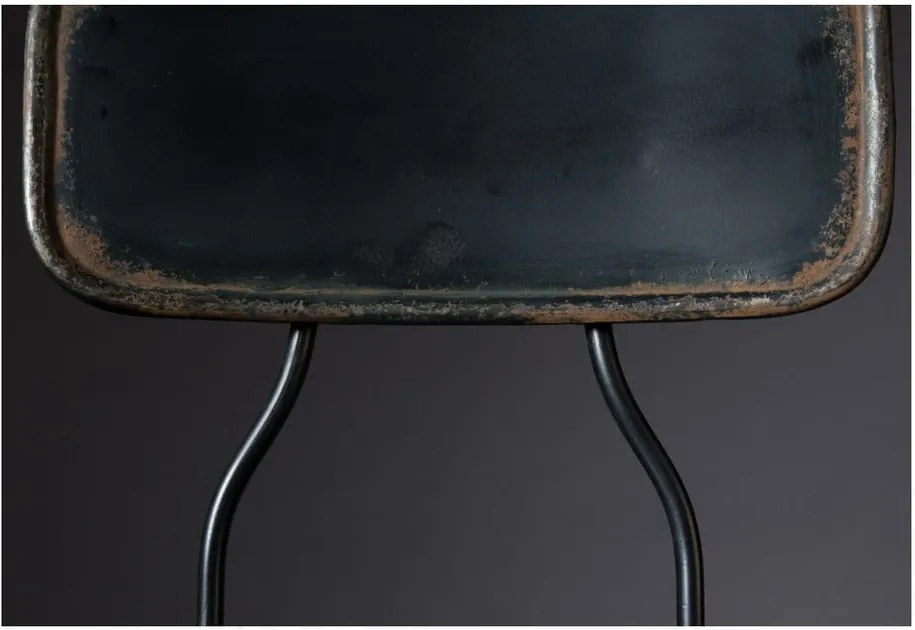Čierna kovová vysoká stolička Dutchbone Ovid, výška 88 cm