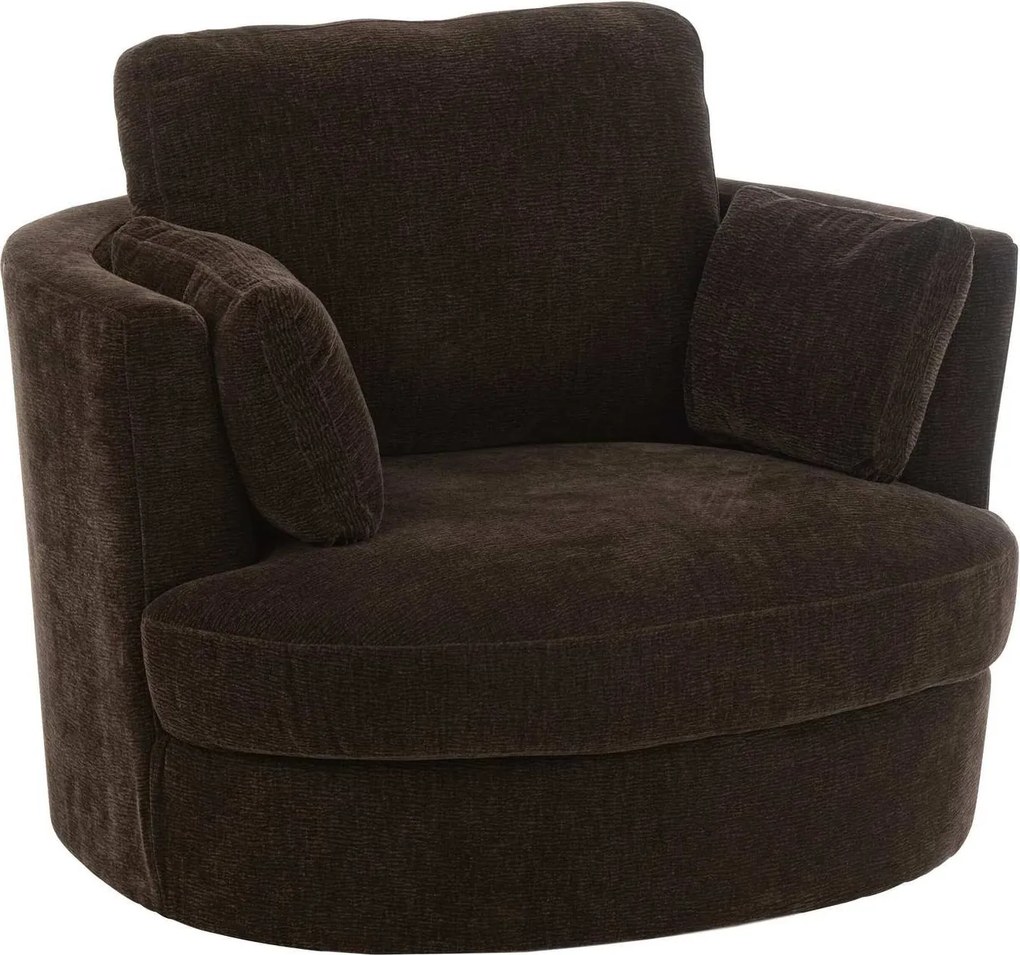 Tmave hnedé kreslo Swivel - 100*109*89cm