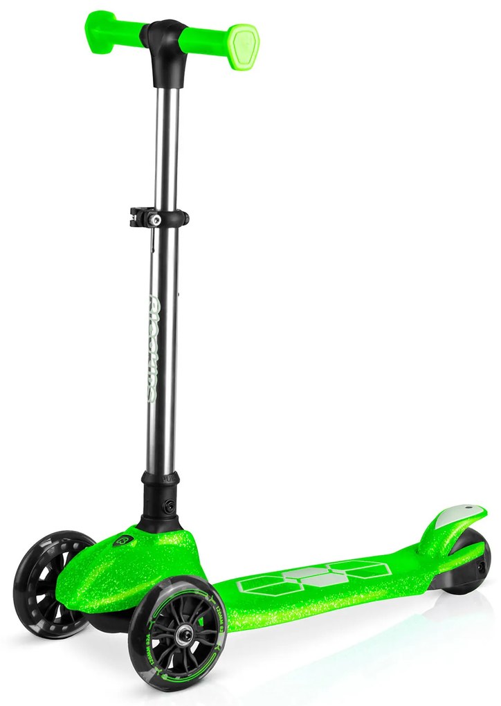 Detská balančná Kolobežka Ricokids Jelly svietiaca v tme - zelená