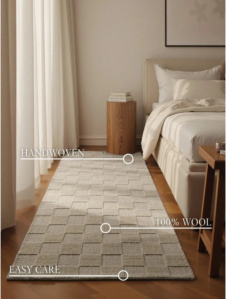 Krémový ručne tkaný vlnený behúň 80x200 cm Scala – Villeroy&amp;Boch