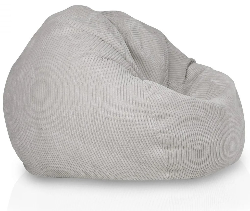 Sedací vak z manšestru – pohodlné kreslo na leňošenie a relax Farba: SZ90 - tm. sivá