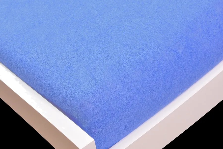 HoD Napínacia Plachta Froté Modrá Bavlna Veľkosť: 90 x 200