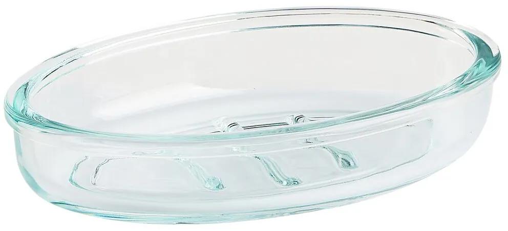 5-dielna sklenená súprava kúpeľňových doplnkov zelená AMARGA Beliani